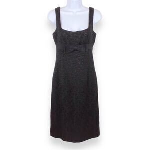 NANETTE LEPORE Vintage Sleeveless Brocade Empire Waist Midi Sheath Dress